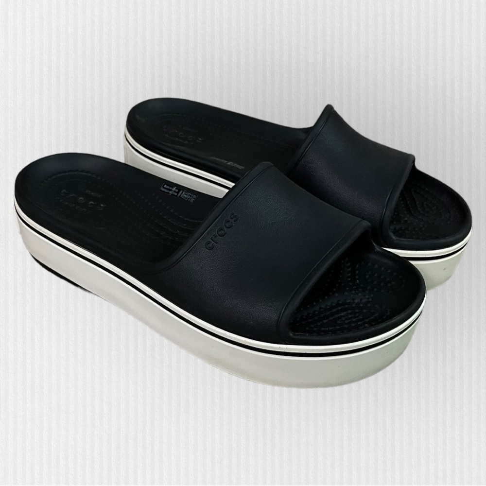 Crocs Crocband Platform Slide Black Women’s Size 9
